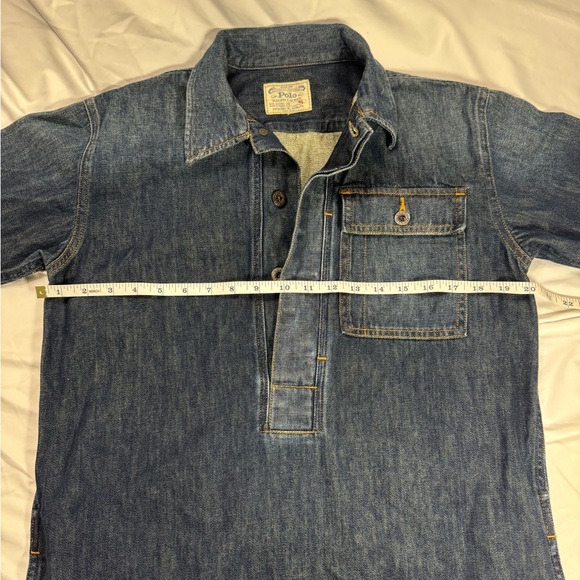Polo Ralph Lauren Authentic Dungarees Shift Dress size small 💯%cotton w/pockets! - Picture 6 of 7